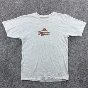 West Coast Choppers Shirt Mens Large White Biker Motorcycle Skull Tee